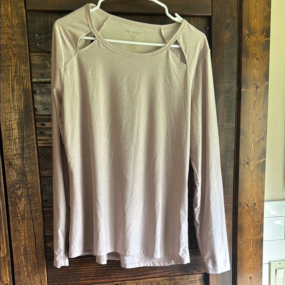 Women's Beige Long Sleeve Top